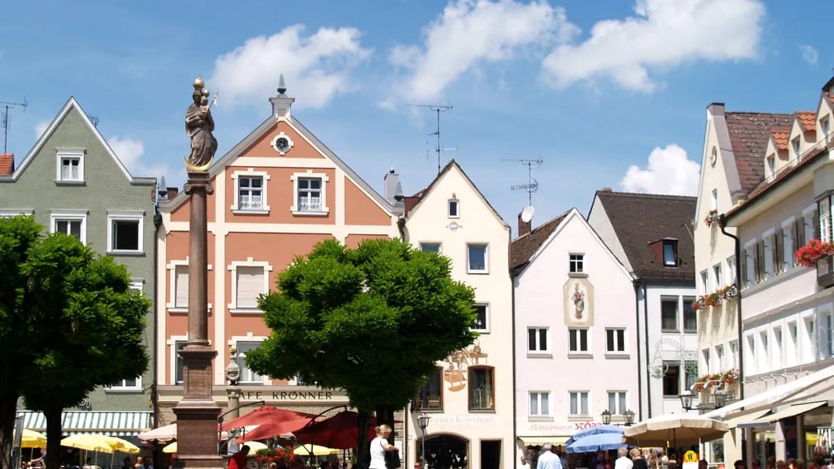 Stadtansicht von Weilheim in Oberbayern