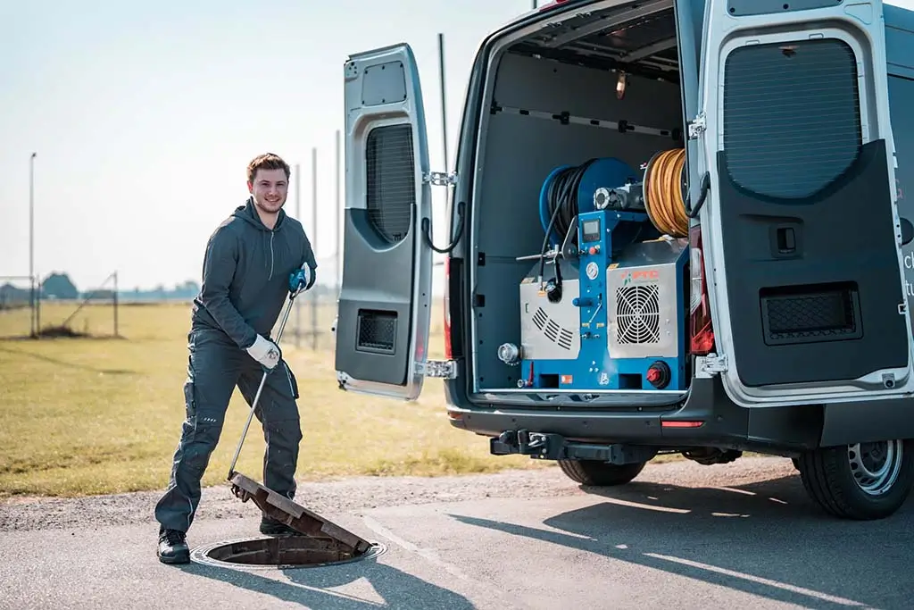 Team der Rohrreinigung Ziebarth GmbH bei der Arbeit